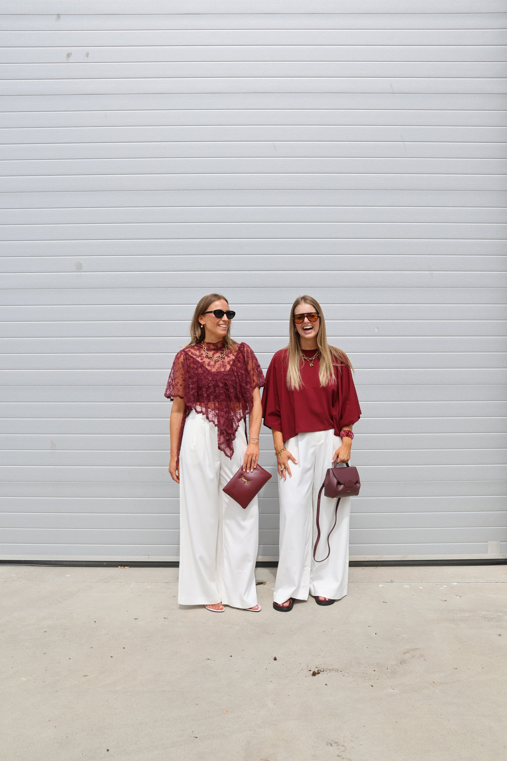 Emma cropped T-shirt bordeaux