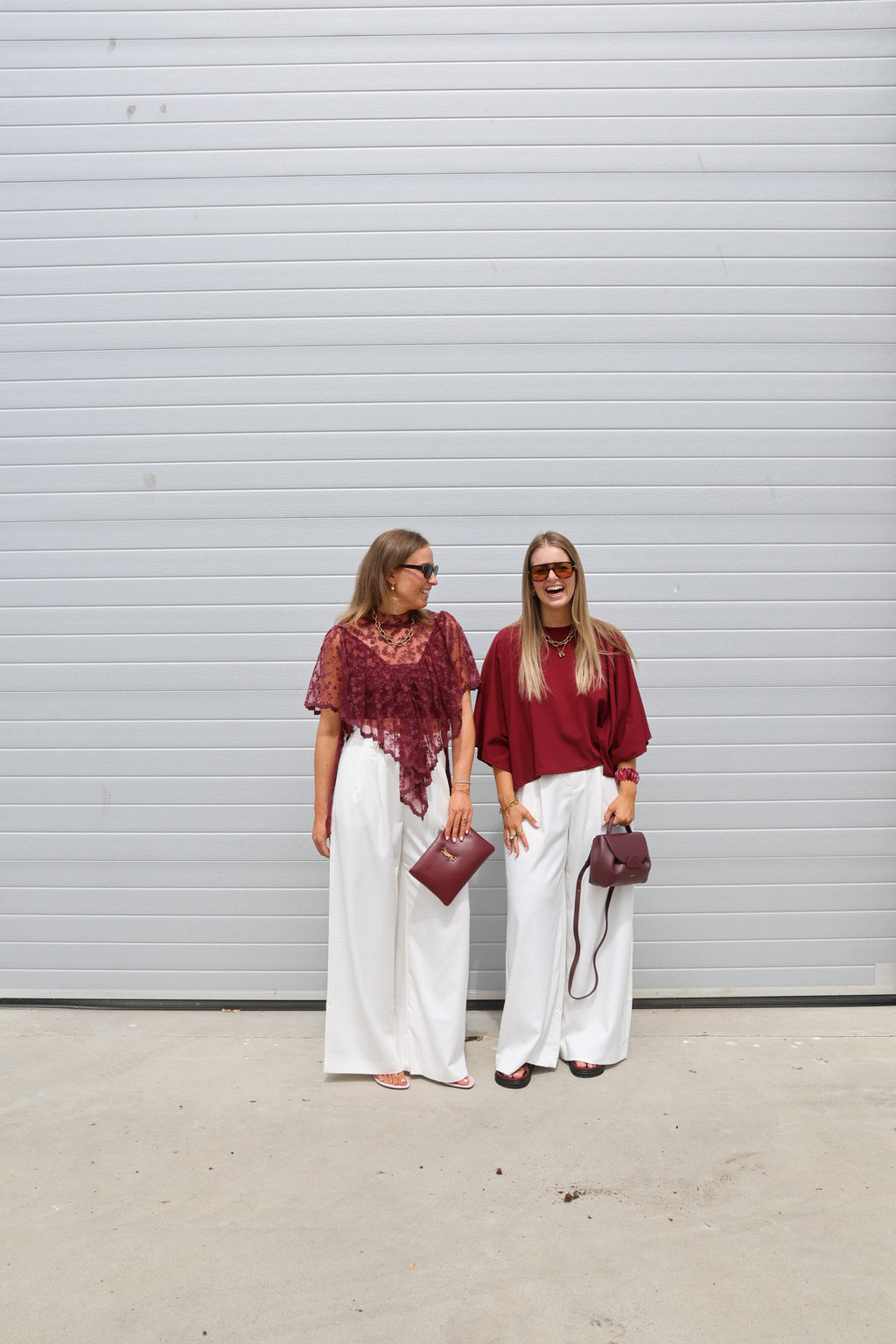 Hannah pantalon met structuur wit