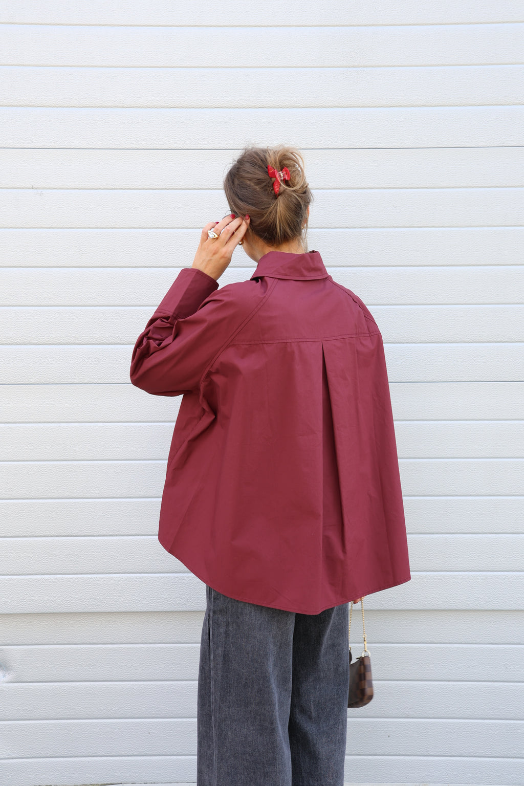 Yuna overslaghemd bordeaux