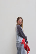 Amy longsleeve grijs/donkergrijs