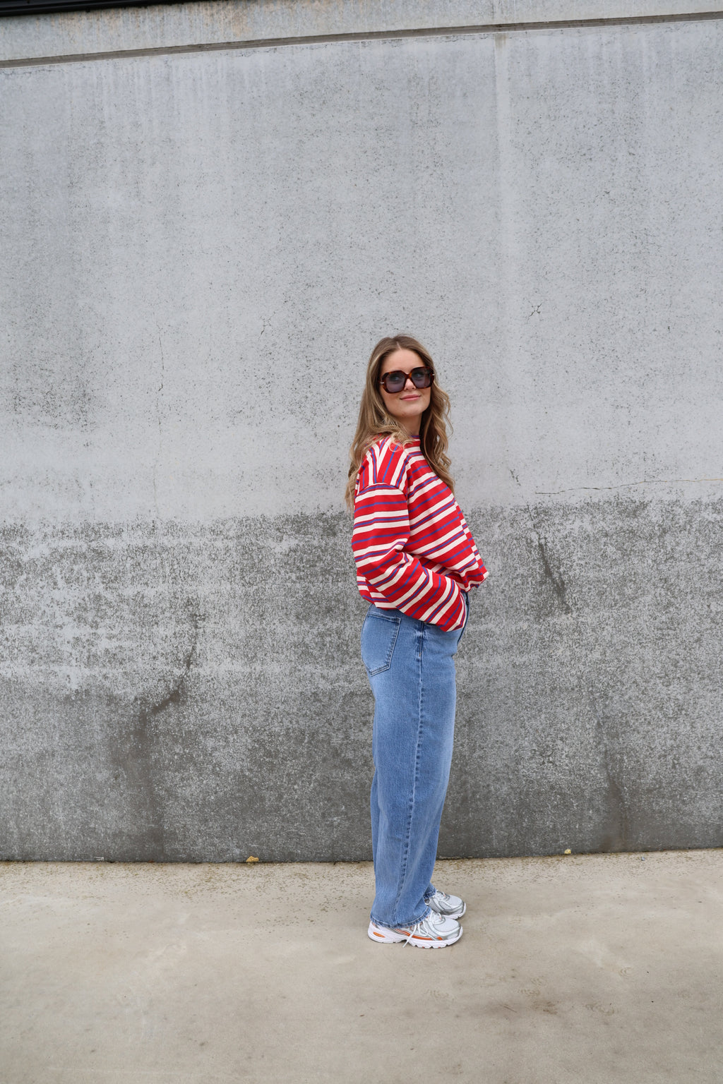 Nomi cropped sweater rood