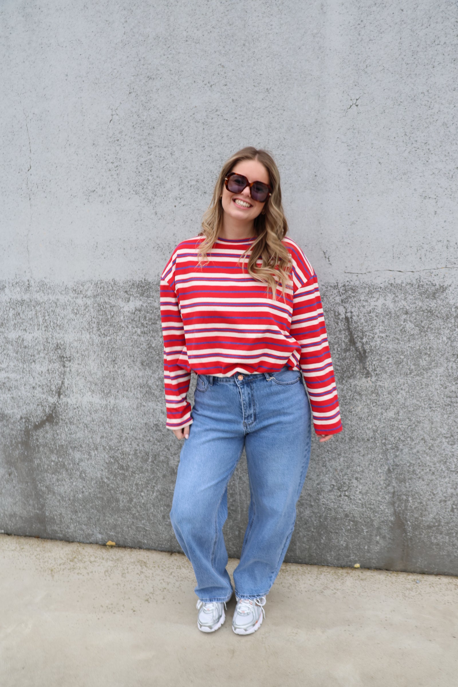 Nomi cropped sweater rood