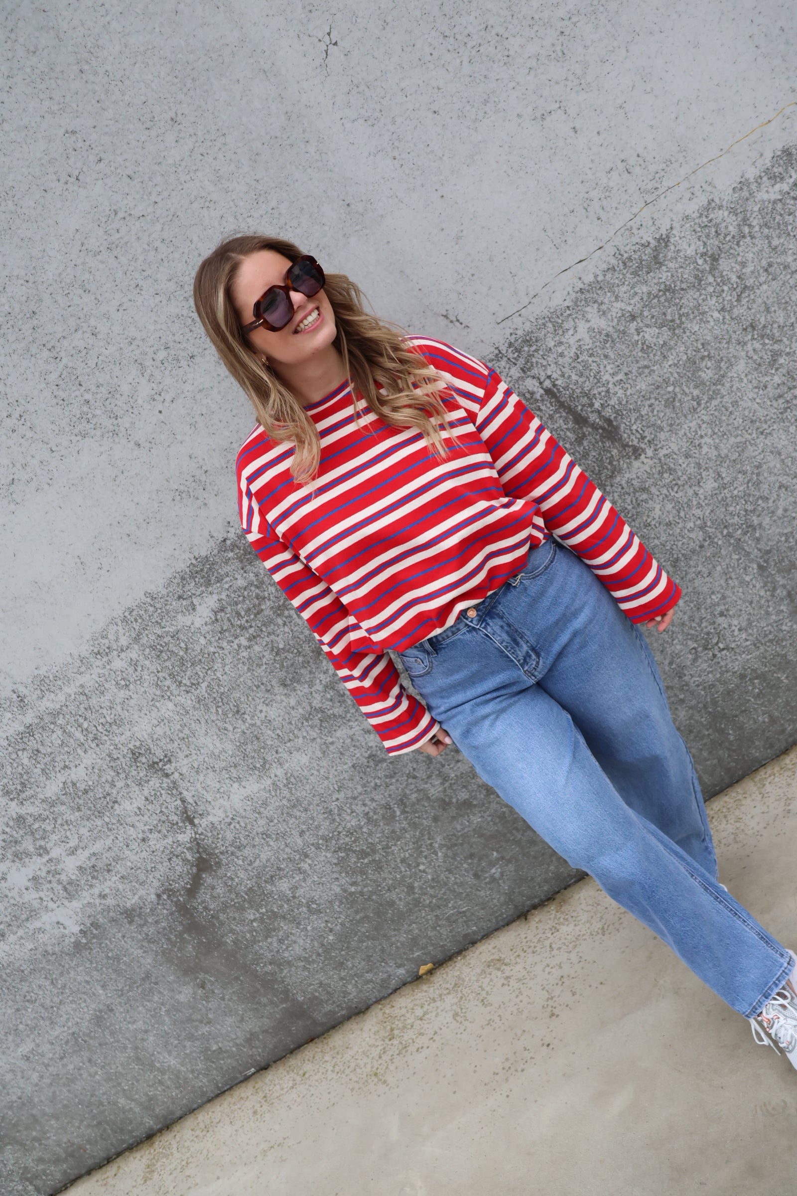 Nomi cropped sweater rood