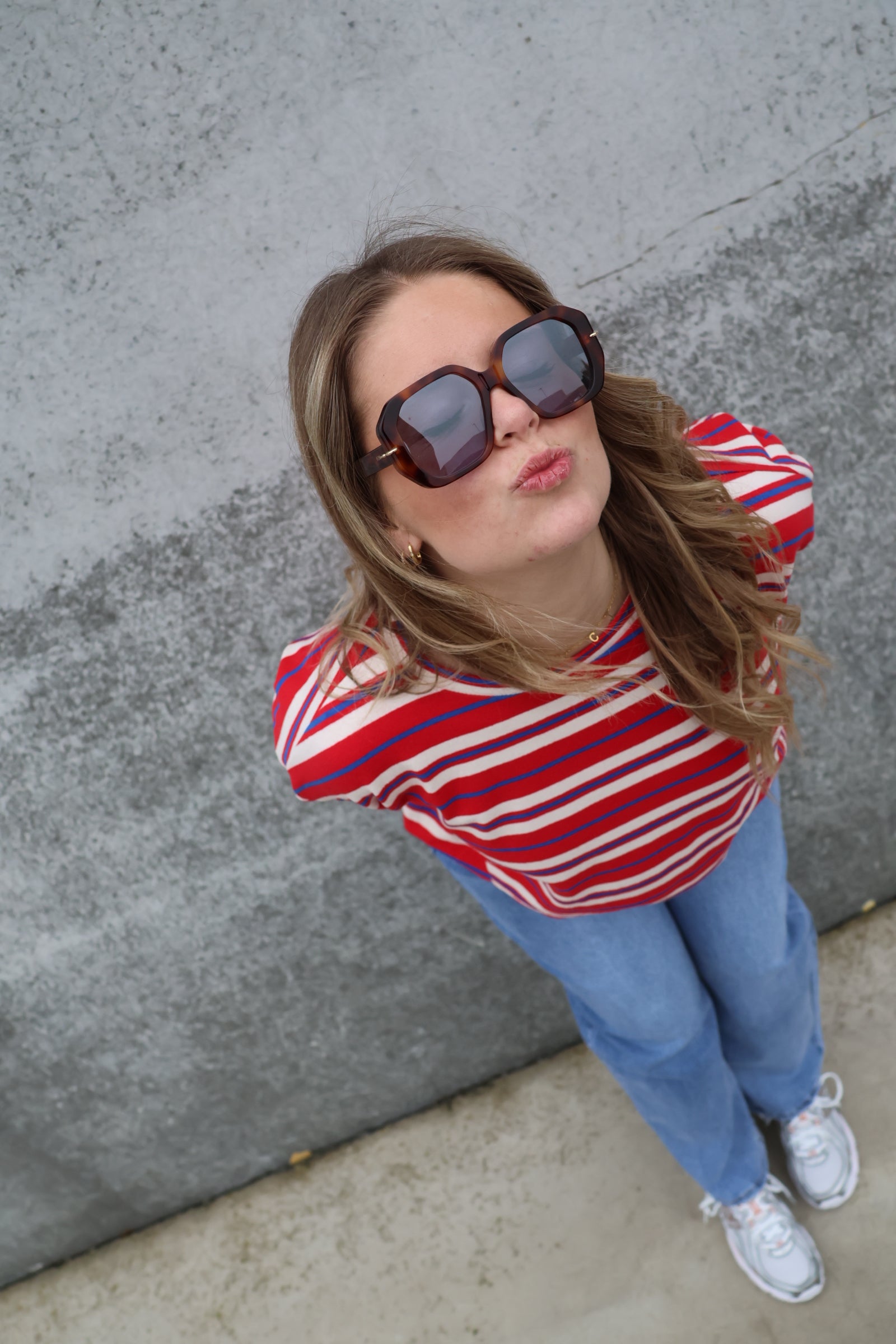 Nomi cropped sweater rood