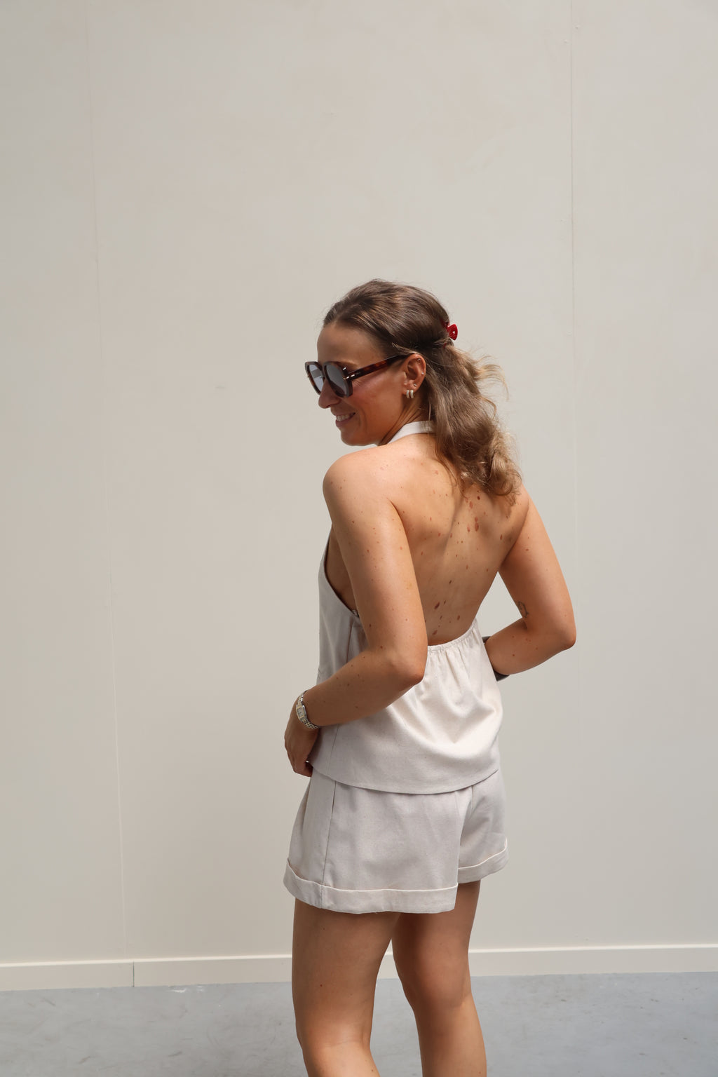 Sophia colbert top beige