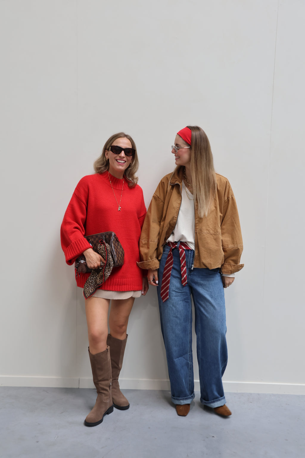 Senna trui met wijde mouw rood