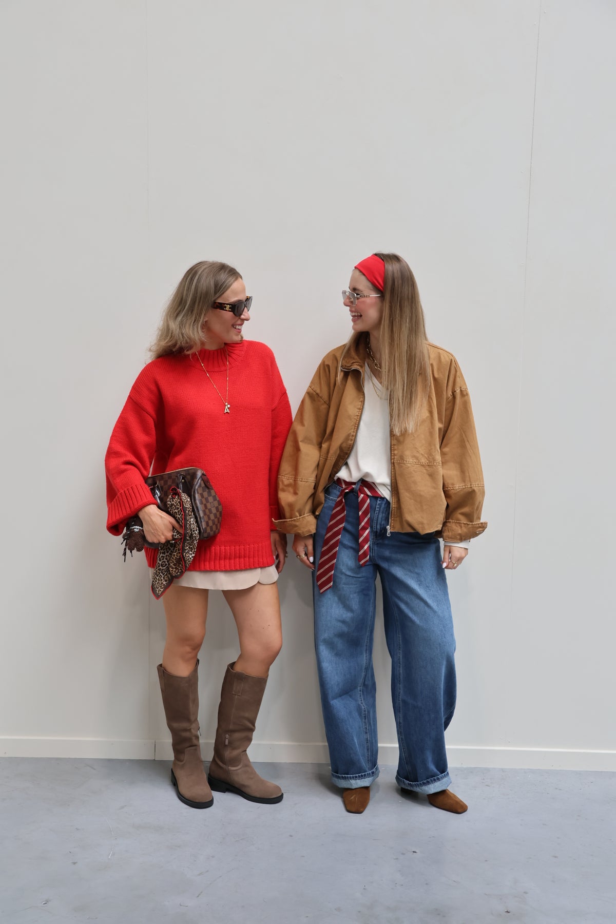 Febe longsleeve met v-hals crème