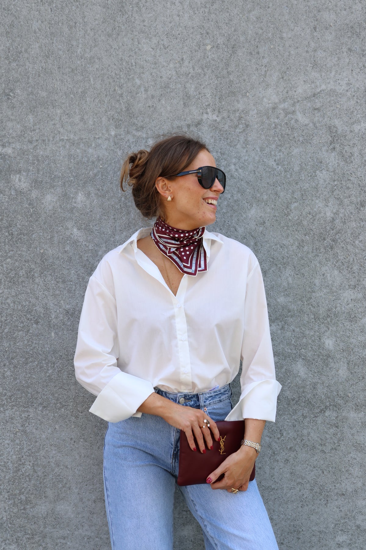 Ylana blouse met mouwdetail wit