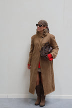 Danielle lange suéde mantel camel