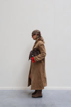 Danielle lange suéde mantel camel