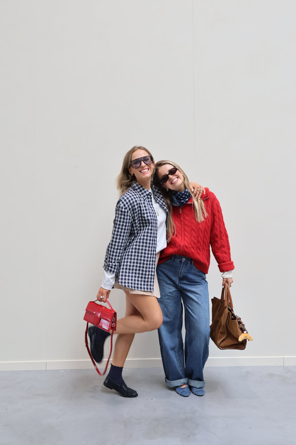 Claudia cardigan met rits rood