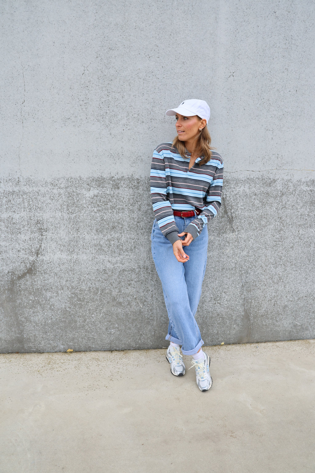 Sol polo truitje grijs gestreept