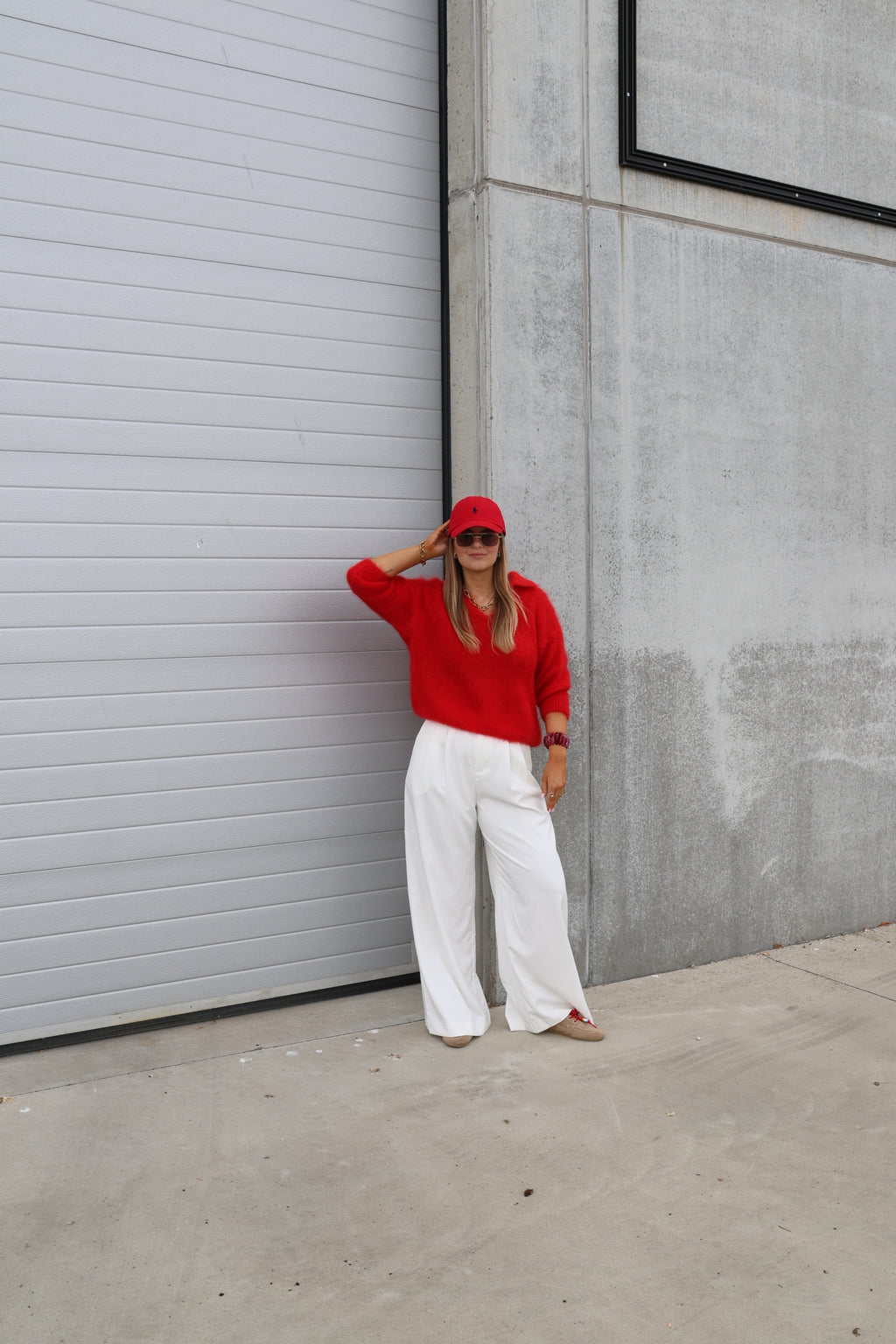 Leonce mohair polo rood