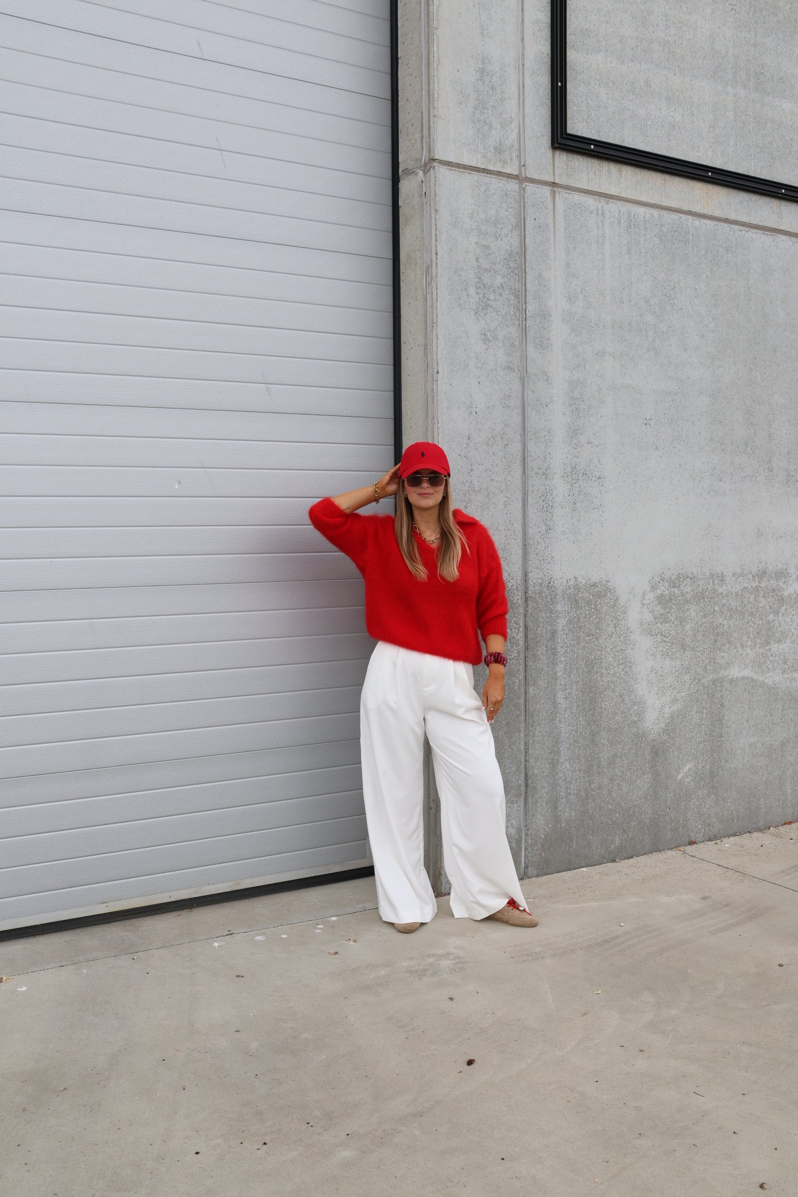 Leonce mohair polo rood