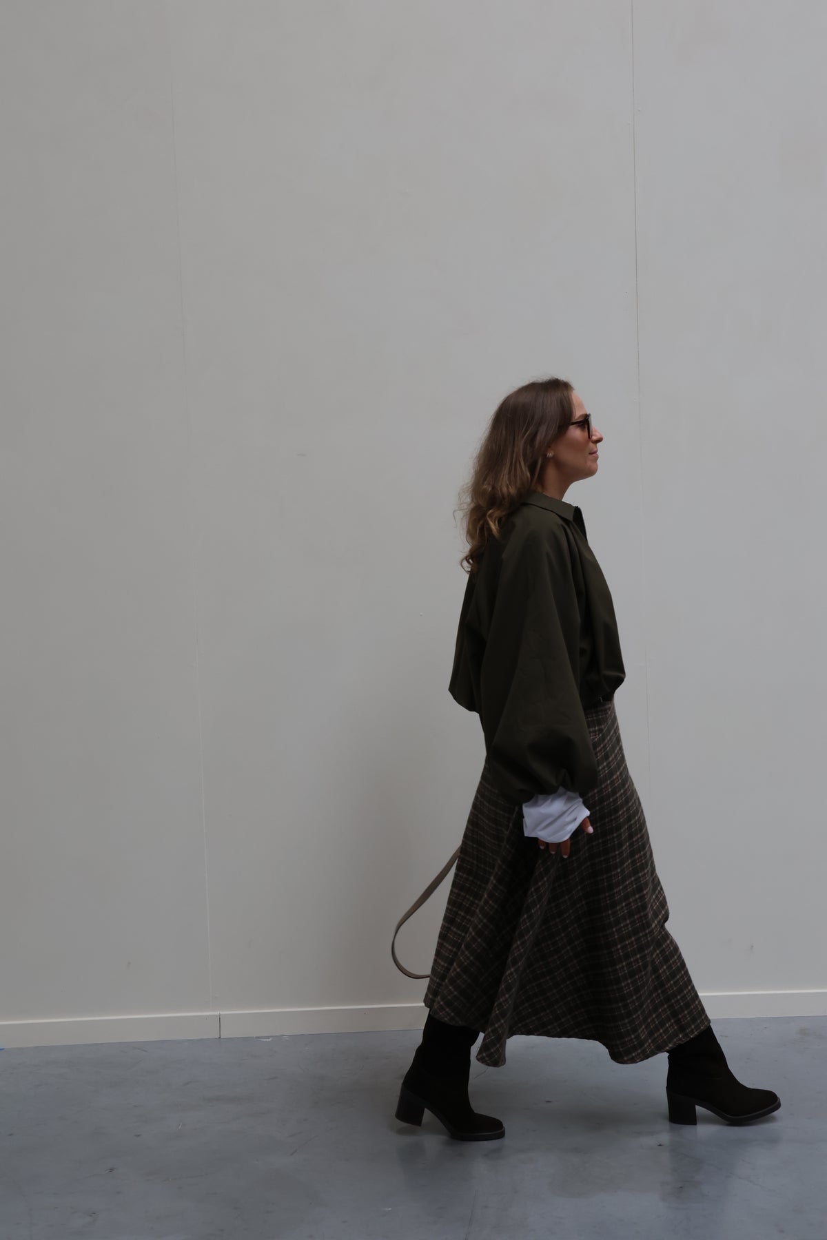 Veerle cropped jasje kaki