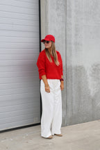 Leonce mohair polo rood