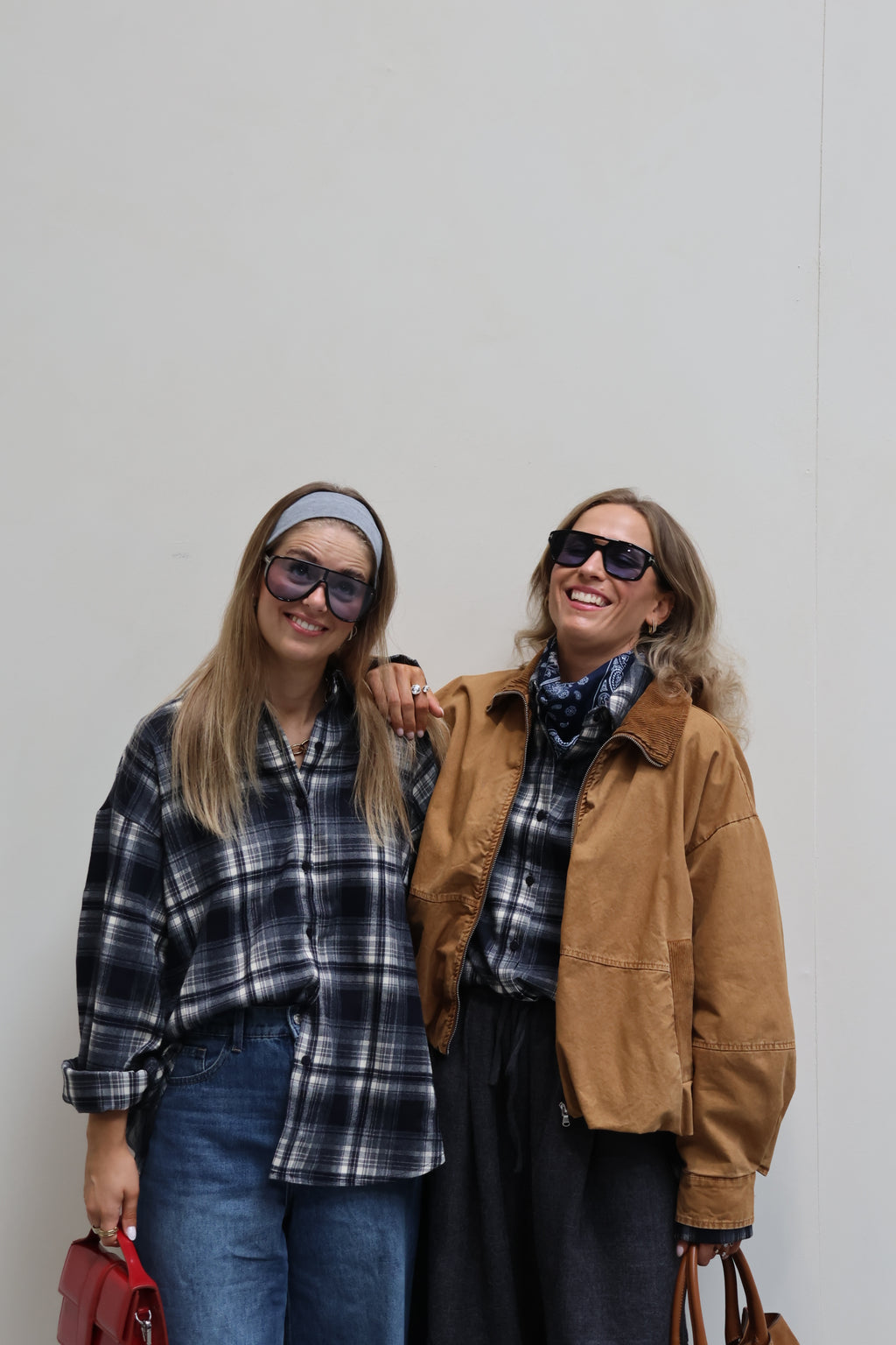 Gitte oversized geruit hemd marine