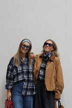 Gitte oversized geruit hemd marine