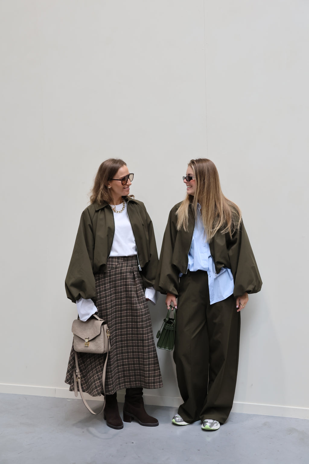 Veerle cropped jasje kaki