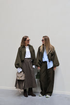 Veerle cropped jasje kaki