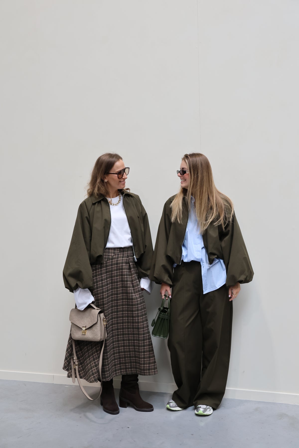 Veerle cropped jasje kaki
