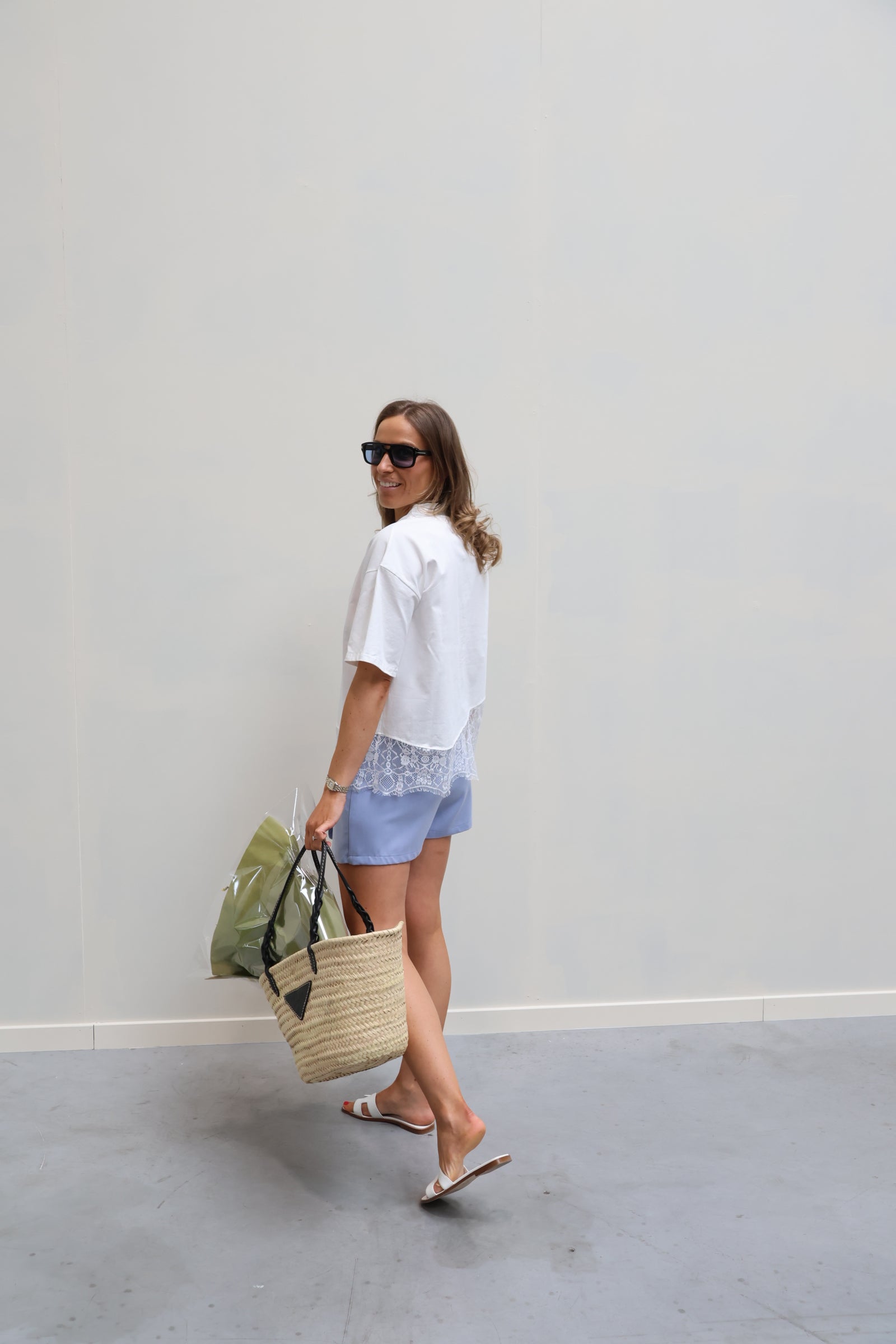 Millie lace T-shirt wit