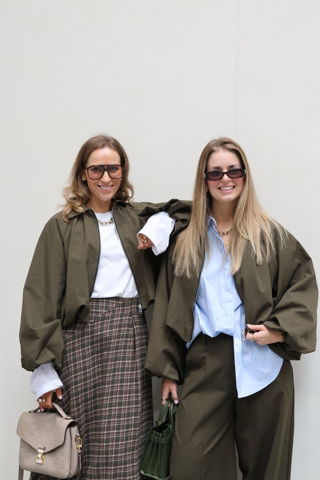 Veerle cropped jasje kaki