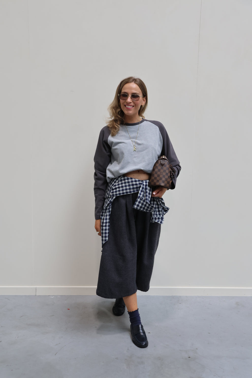 Amy longsleeve grijs/donkergrijs
