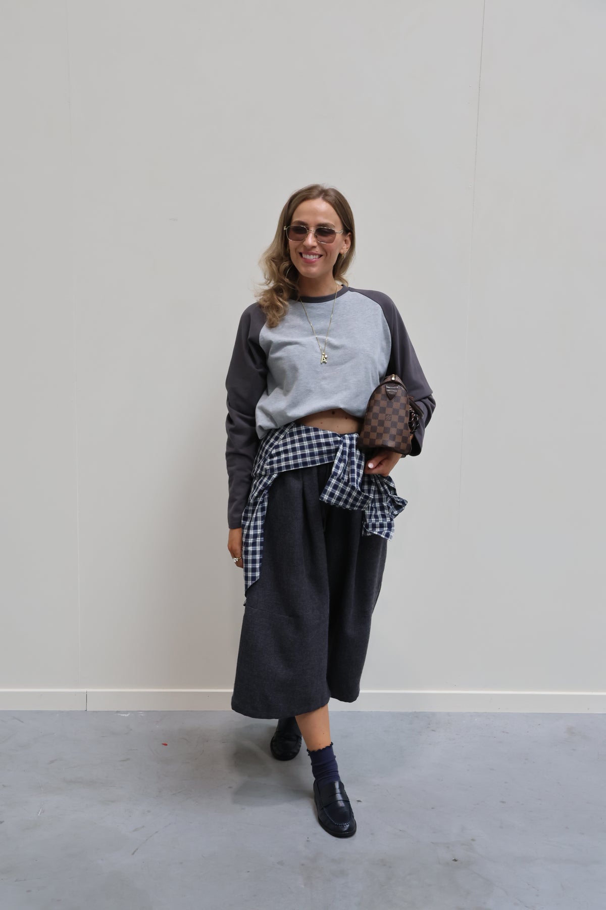 Amy longsleeve grijs/donkergrijs
