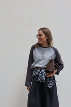 Amy longsleeve grijs/donkergrijs