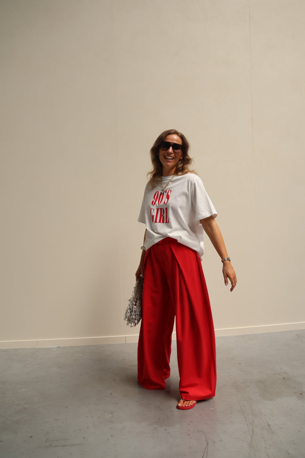 Frea detail broek rood