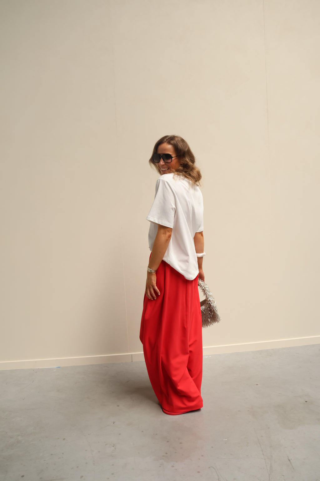 Frea detail broek rood