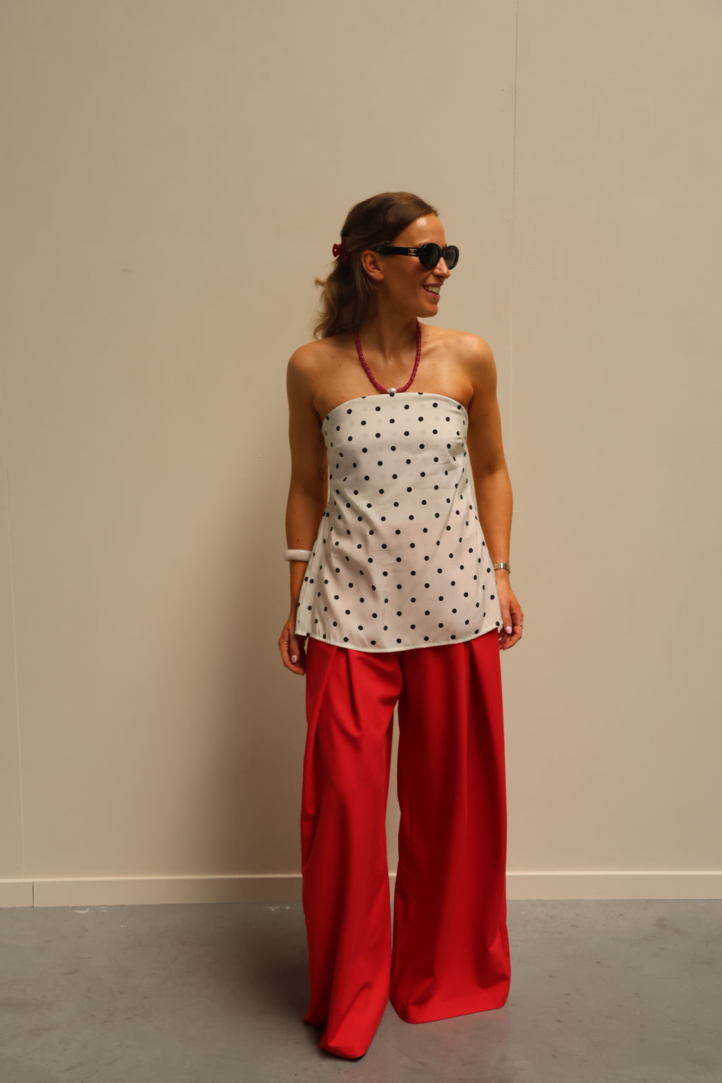 Frea detail broek rood