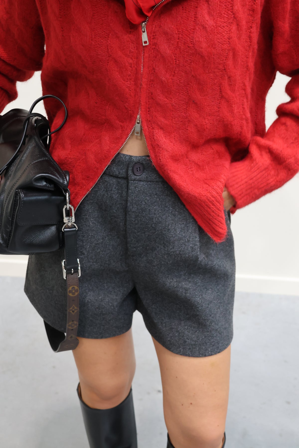 Fauve wolmix short donkergrijs