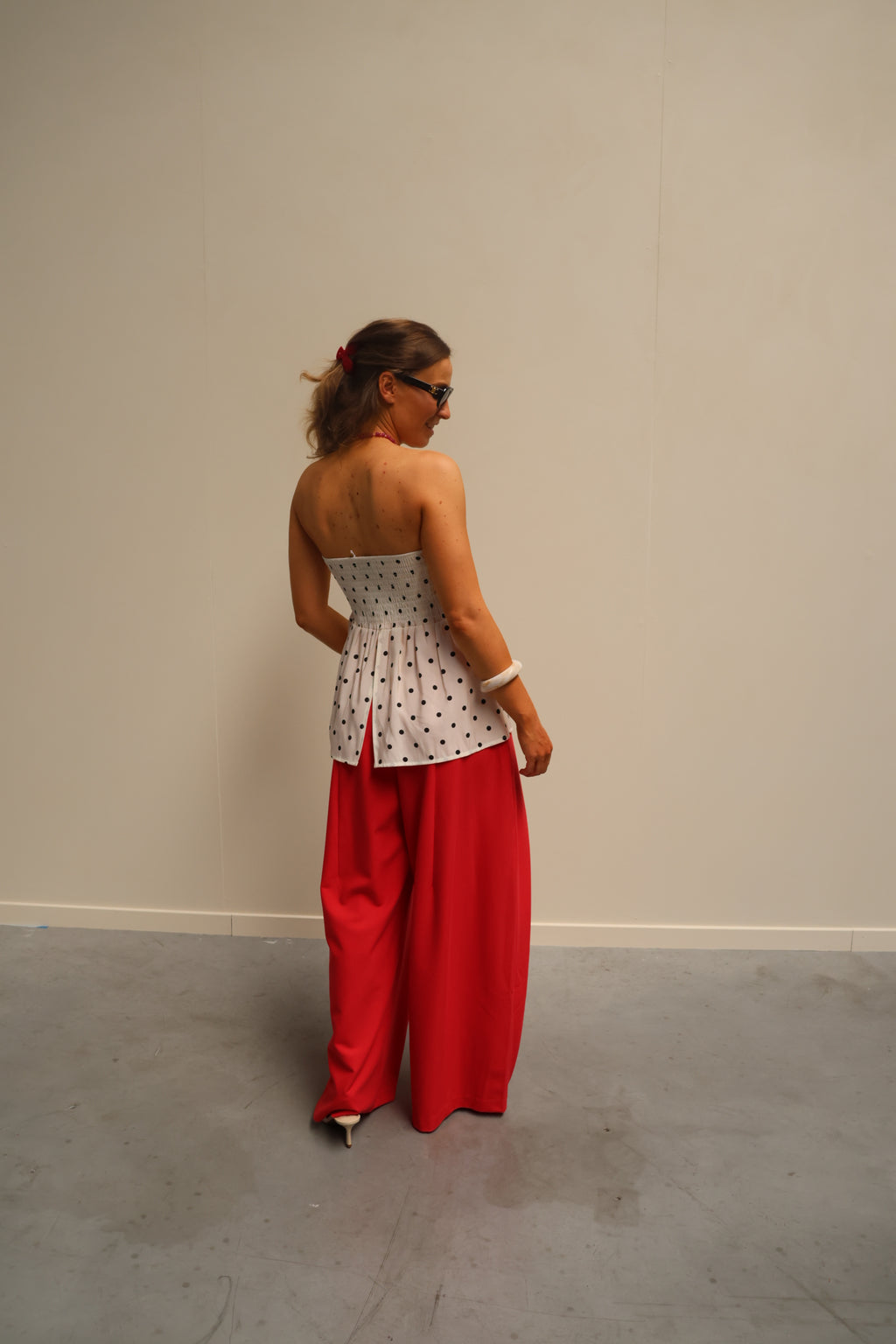 Frea detail broek rood