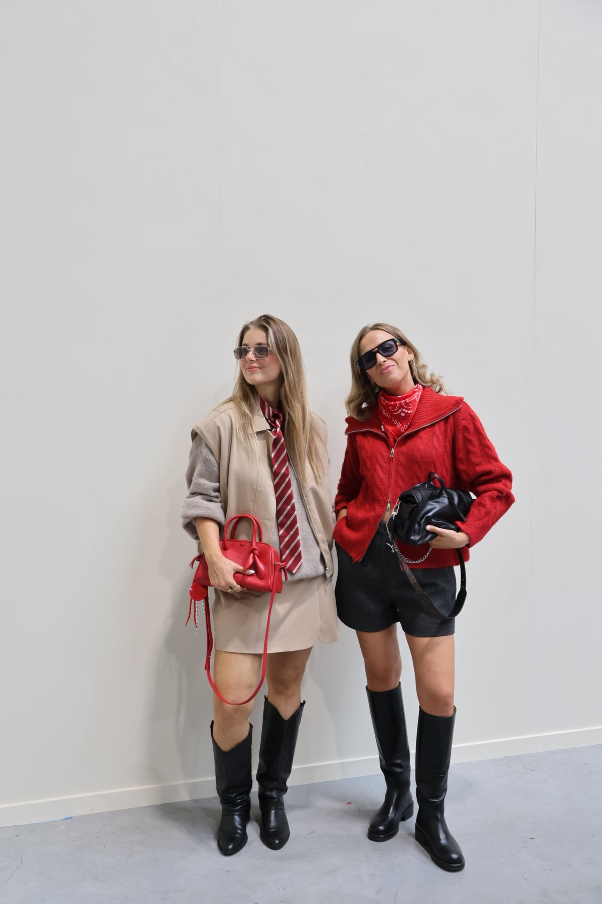 Claudia cardigan met rits rood