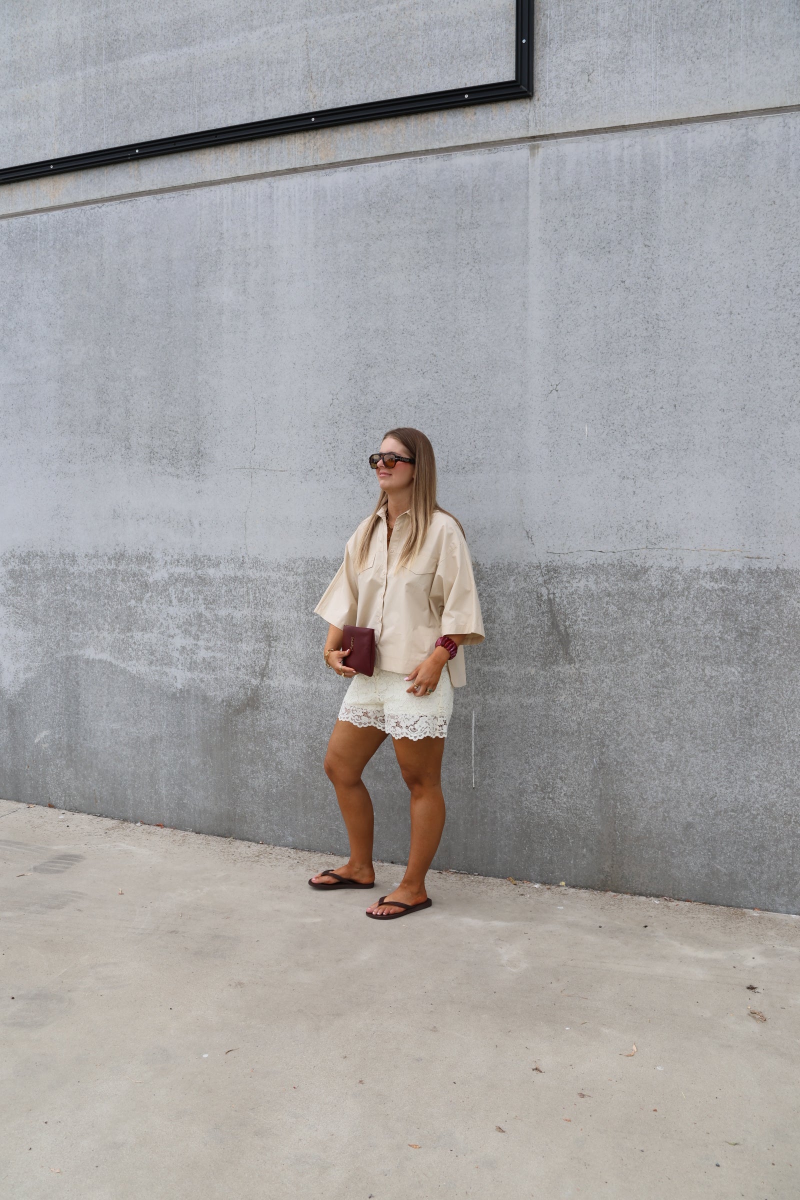Nore lace short crème