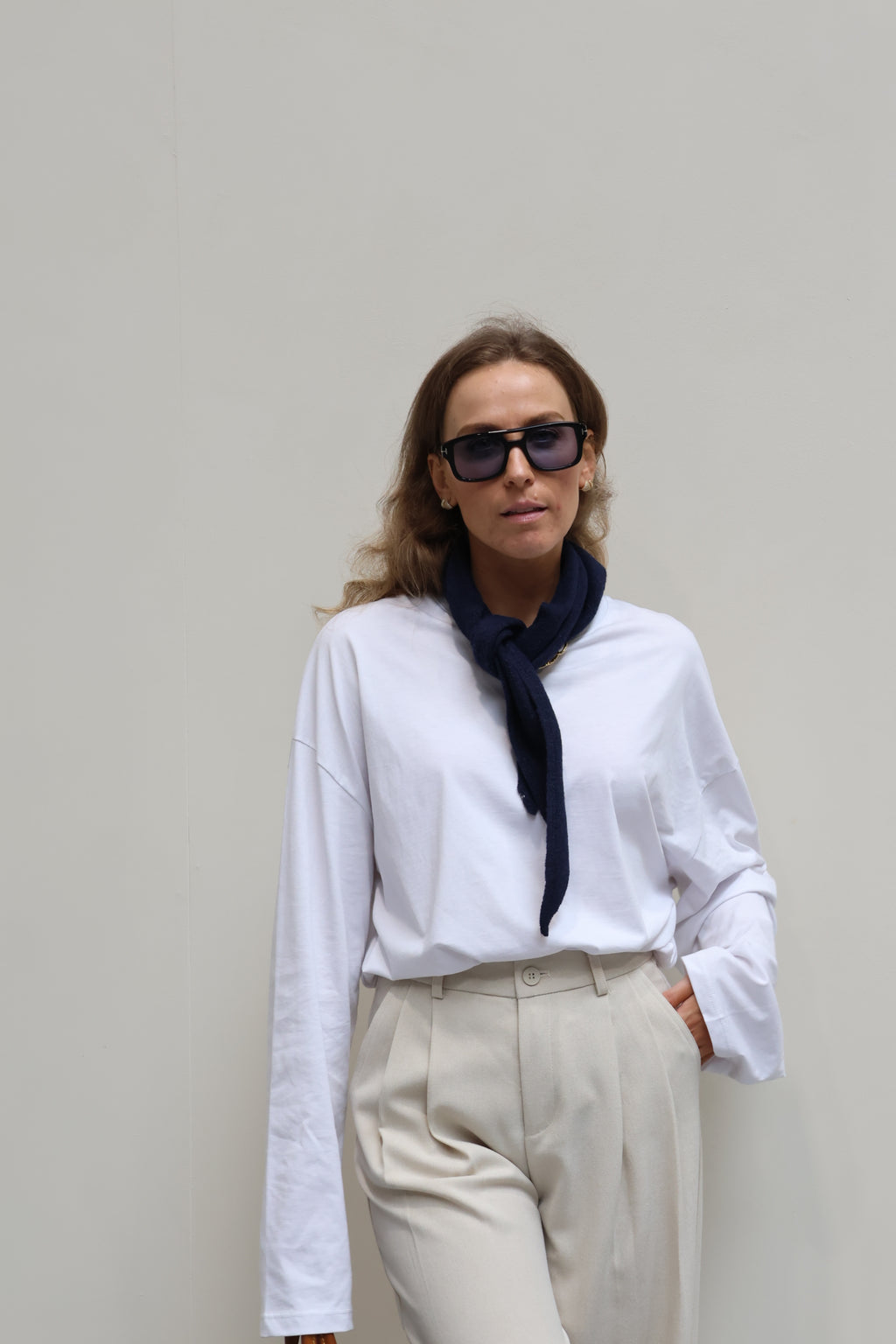 Annabel oversized longsleeve wit