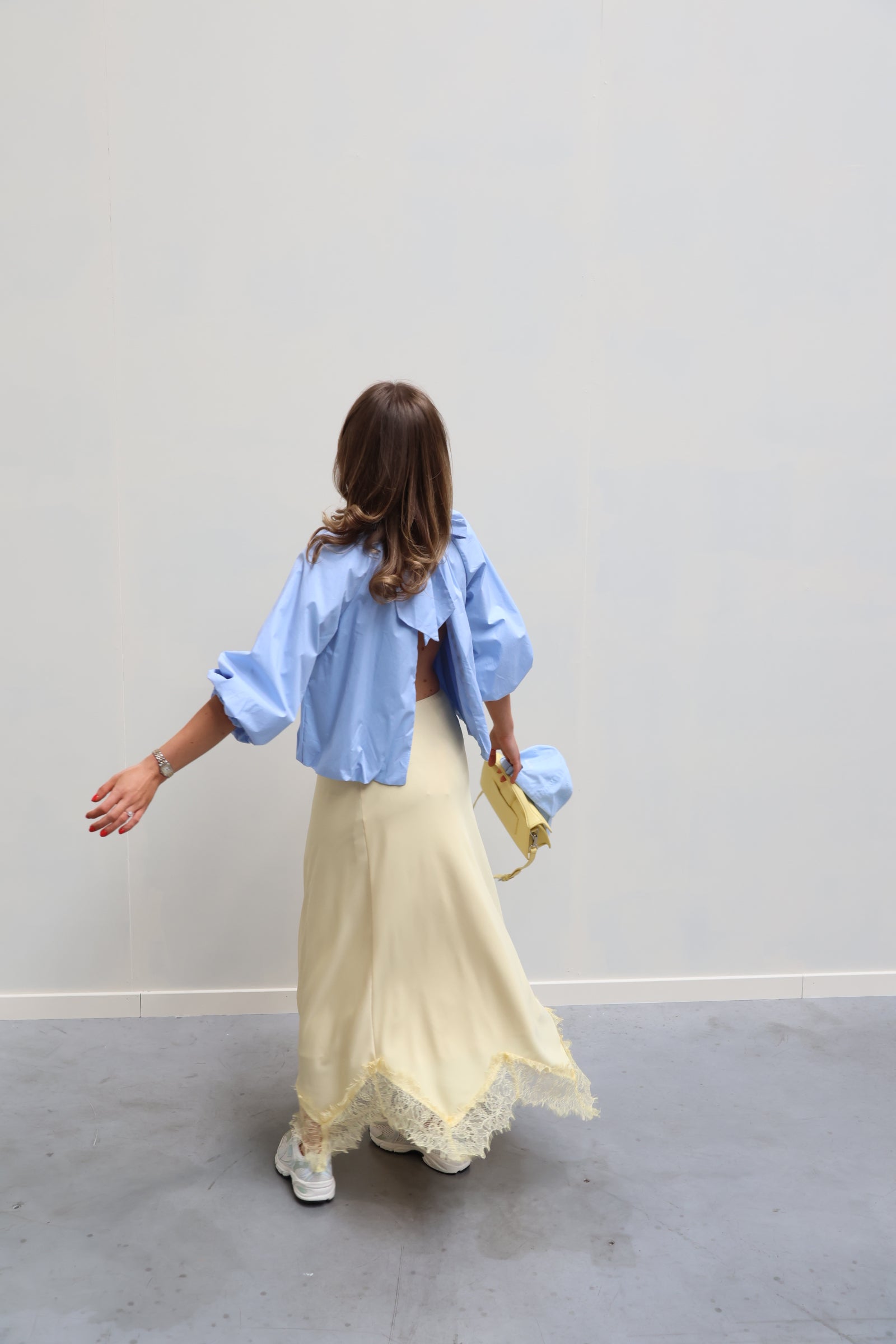 PRE-ORDER Rio open rug blouse blauw