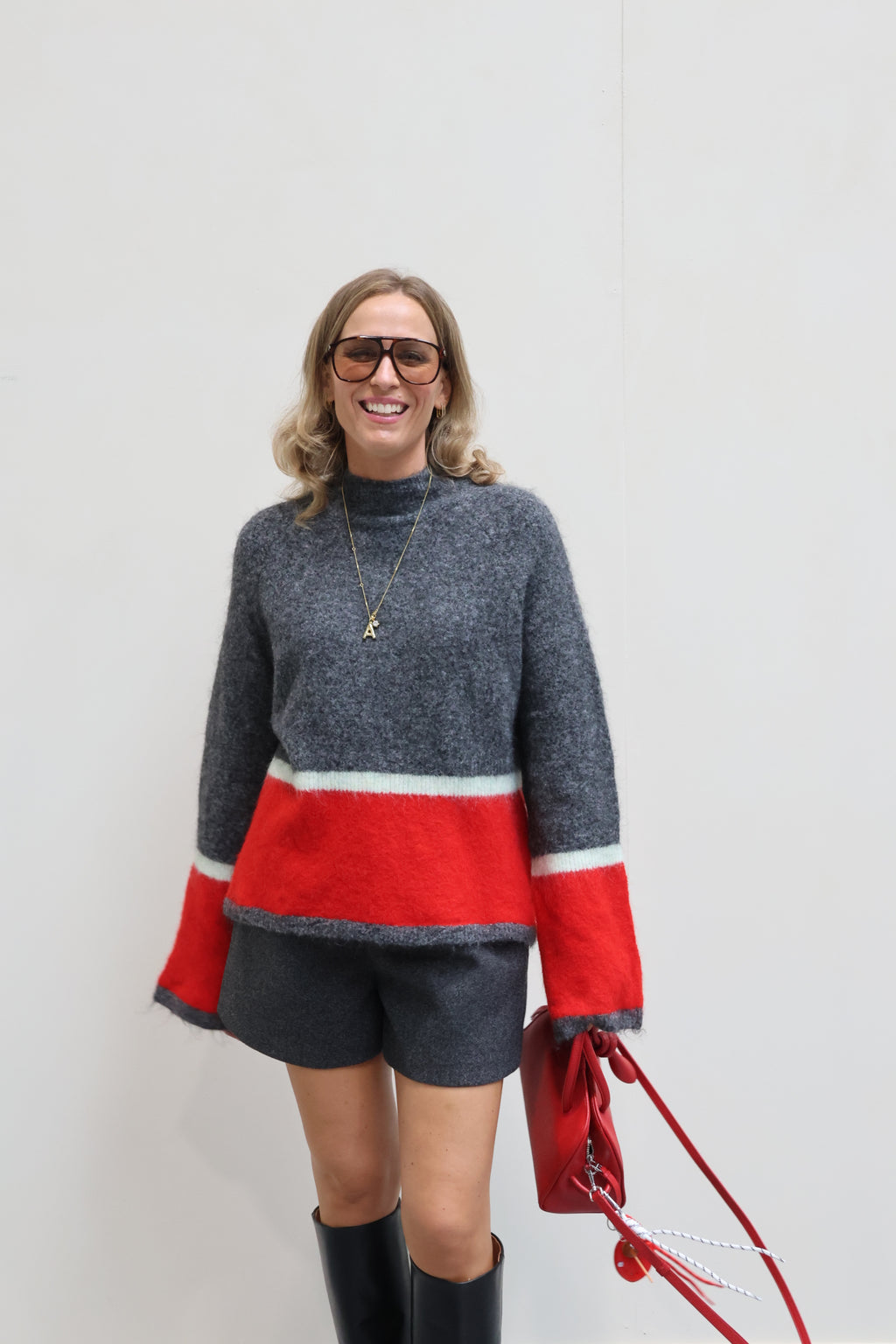 Colette trui met rode streep