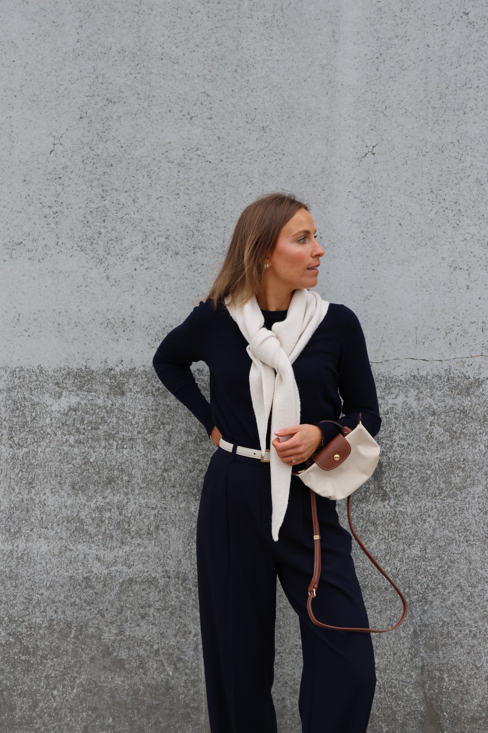 Romy sjaaltje gebroken wit