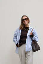 Annabel oversized longsleeve bruin
