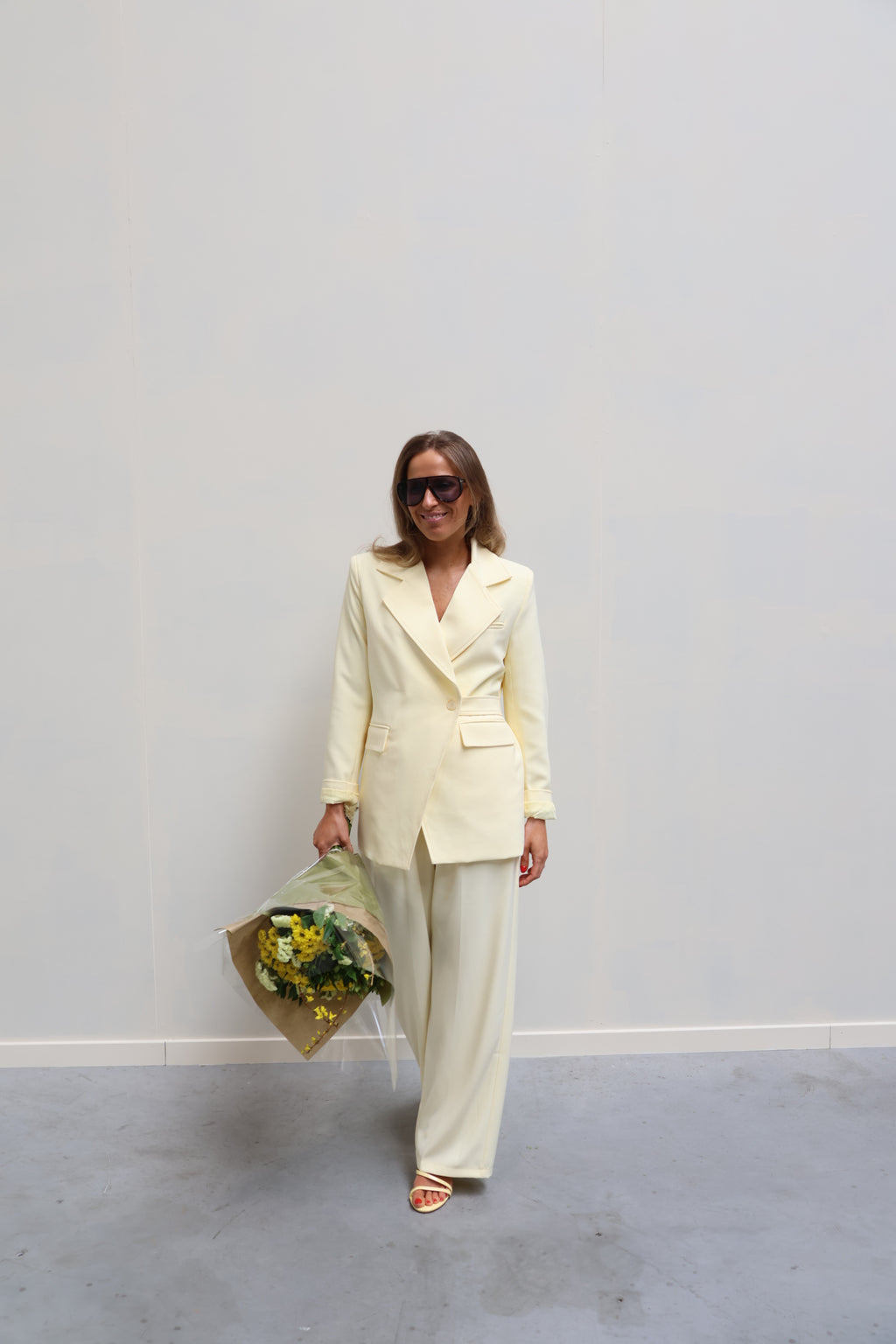 Flore detail blazer geel