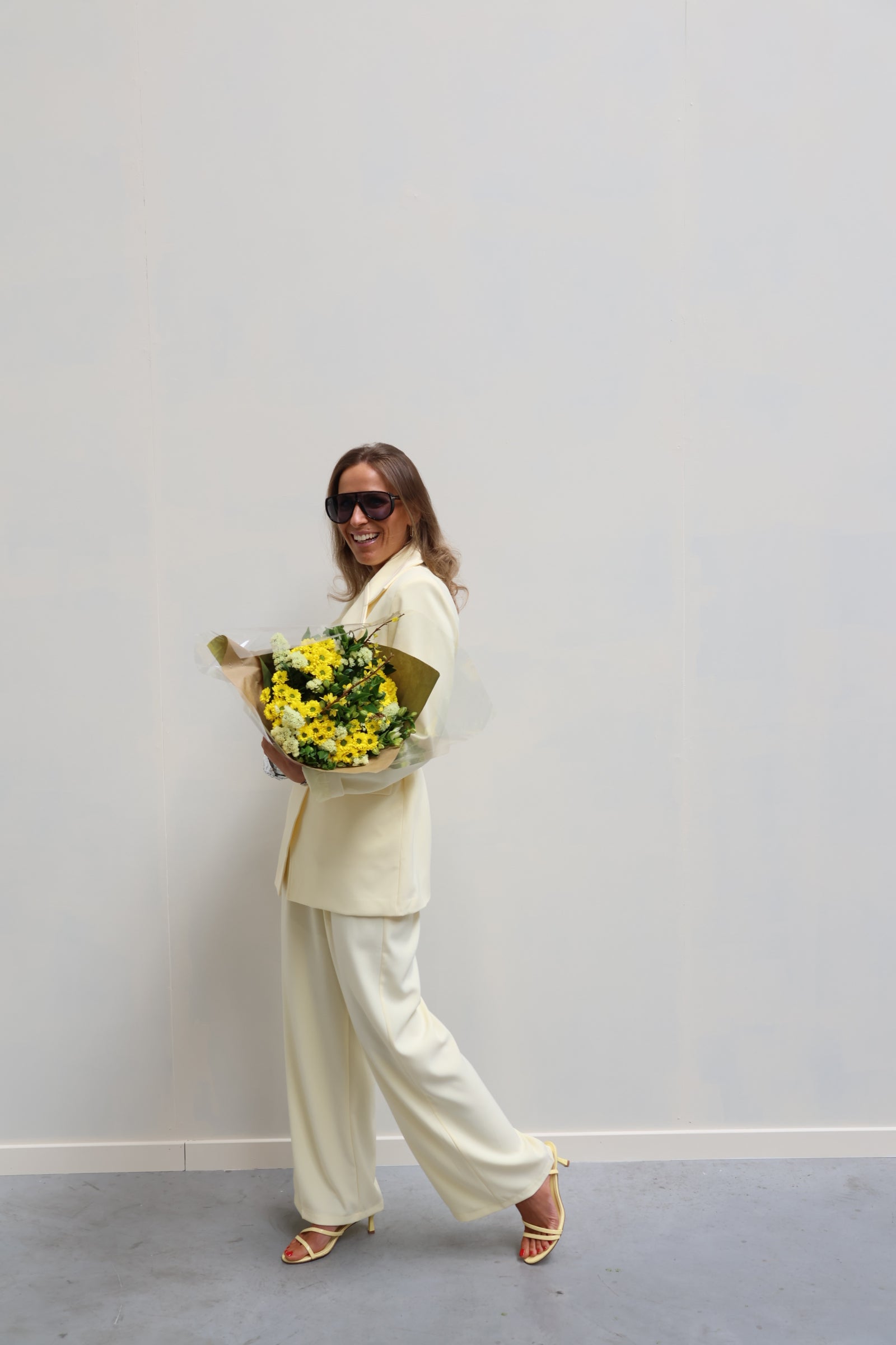 Flore detail blazer geel