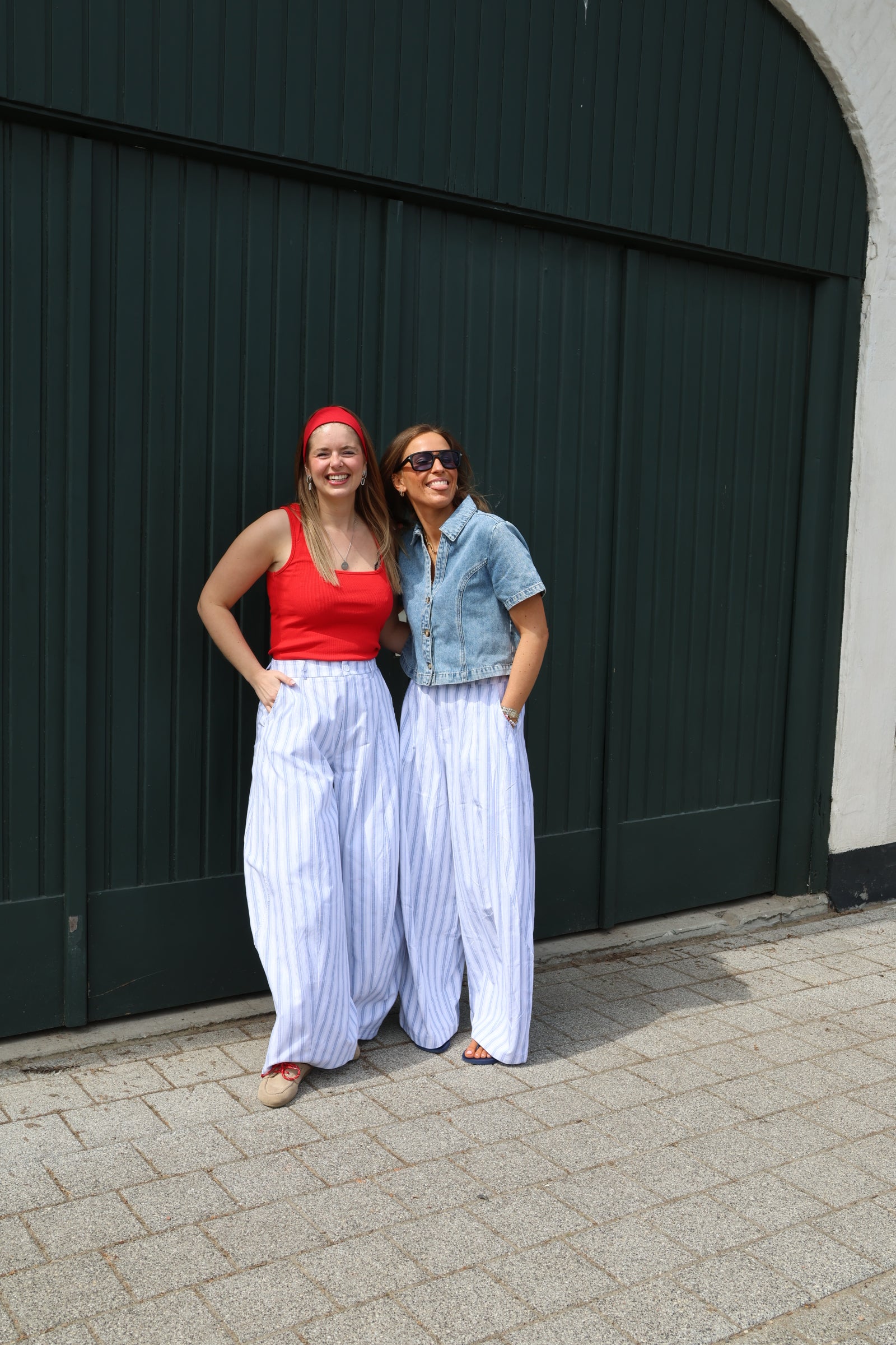 Rachelle balloon broek blauw/grijs