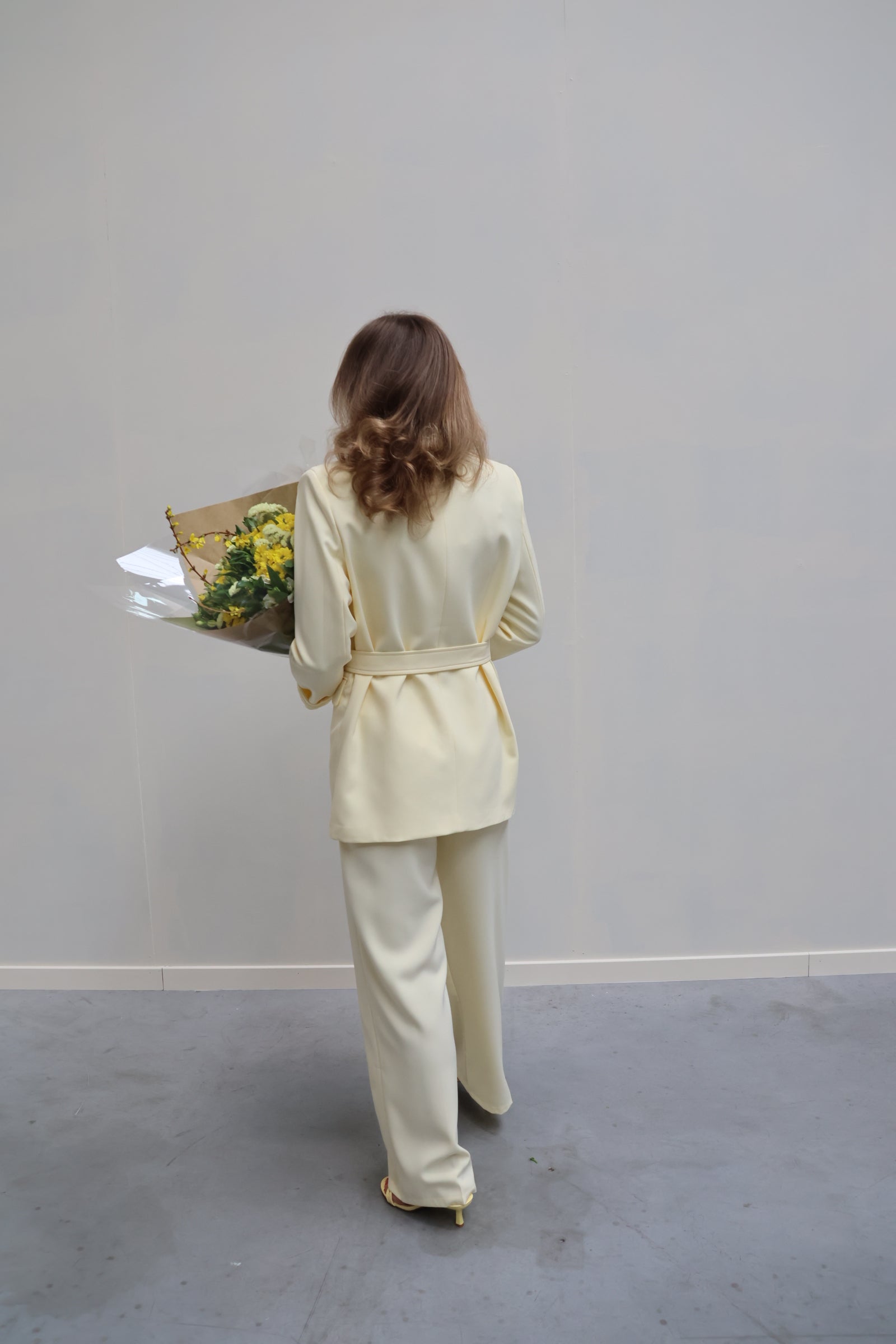 Flore detail blazer geel