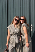 Aveline mouwloze blouse zachtgroen