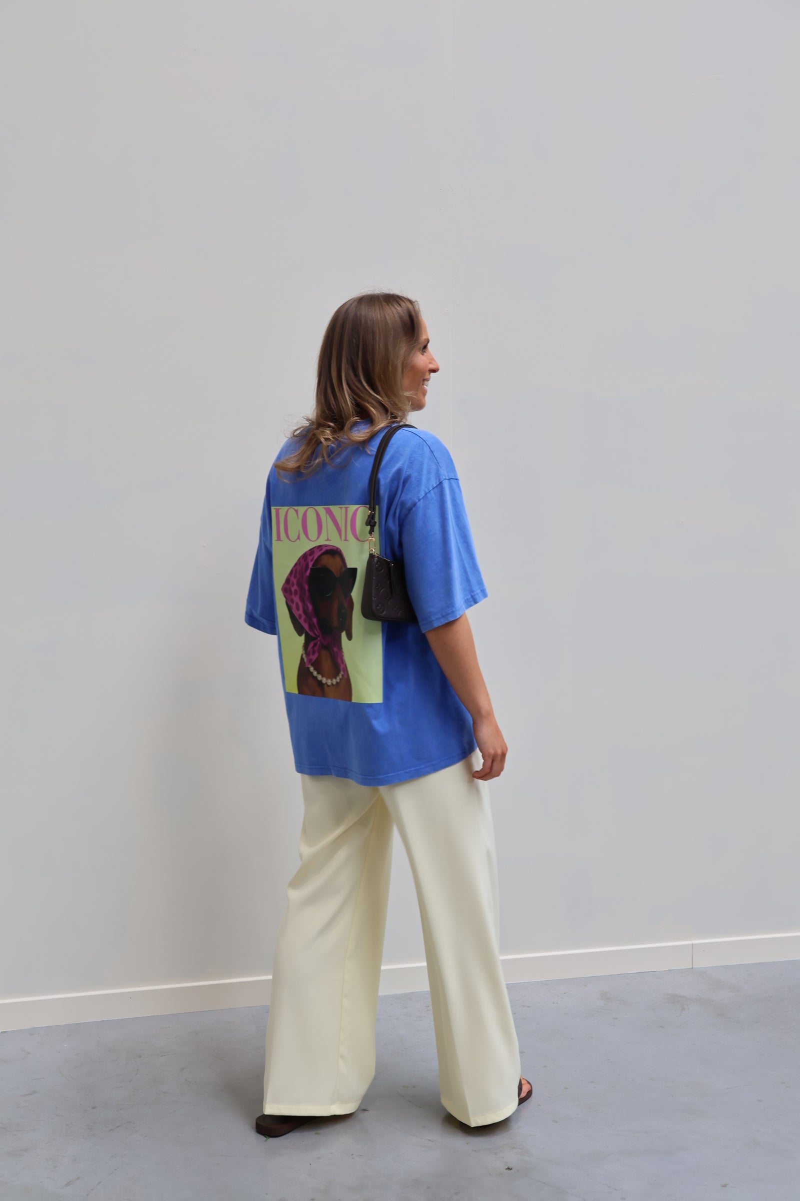 Iconic teckel T-shirt blauw