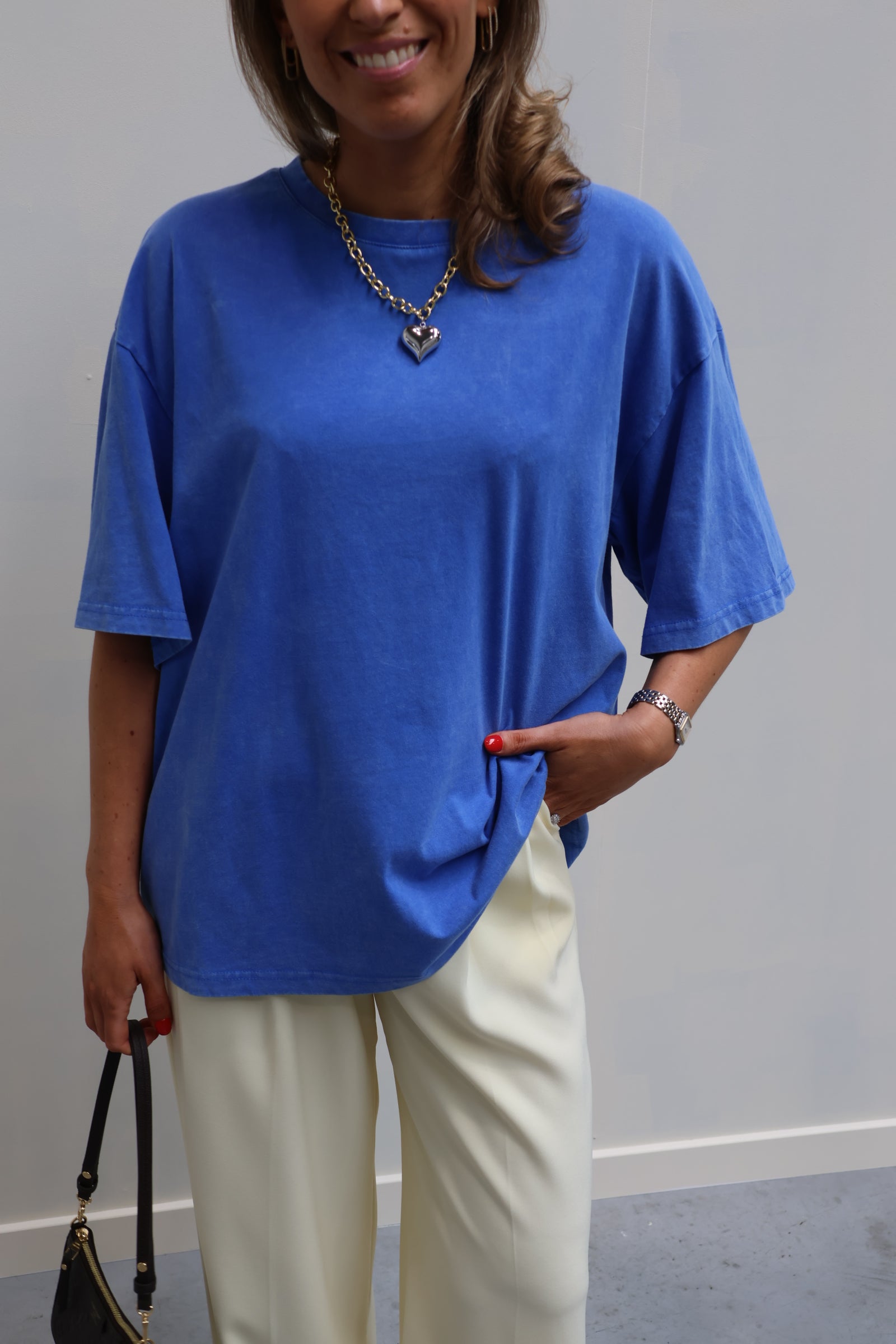 Iconic teckel T-shirt blauw