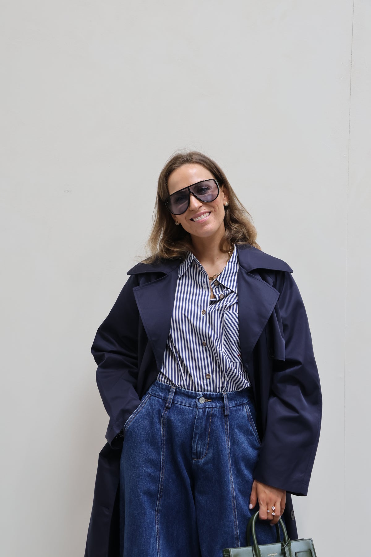 Fiebe gestreepte blouse 'mon amour' marine